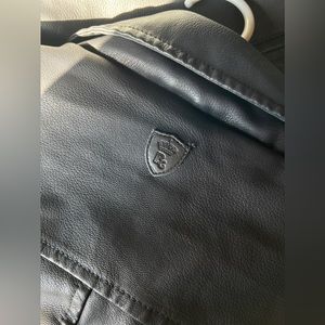 Bleu Grandeur Genuine Leather Jacket | ships next day